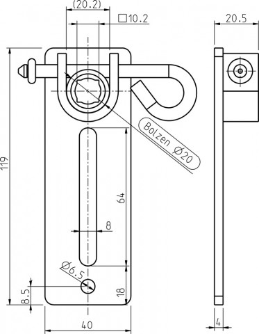 Rademacher Antriebslager 4010-06 Abroll-Fertigkastenlager (94401006)