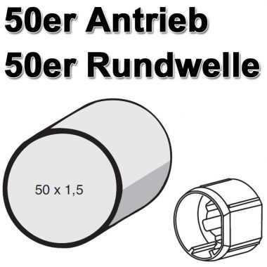 Somfy Mitnehmer 50er Rundwelle f&uuml;r LT50-Antriebe