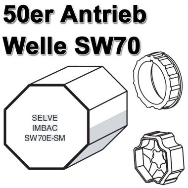Somfy Adapter und Mitnehmer LT50 f&uuml;r SW70 E-SM
