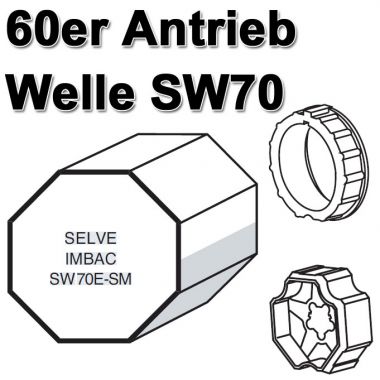Somfy Adapter und Mitnehmer LT60 f&uuml;r SW70 E-SM