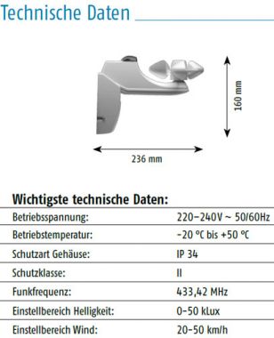Somfy Soliris Sensor RTS LED (1818210)