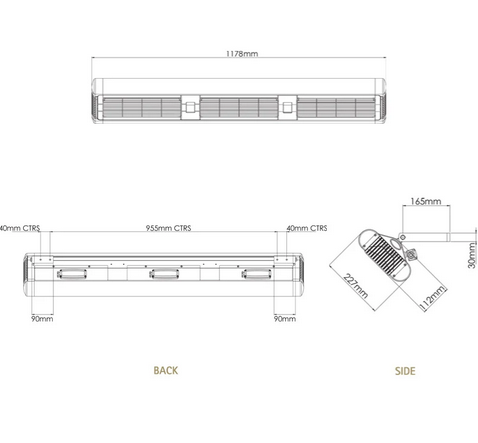 Tansun Sorrento Triple IP 3 x 1,5 kW Infrarotheizstrahler